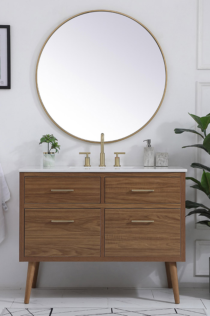 Elegant Bathroom Vanity - Walnut Brown (VF41042WB)