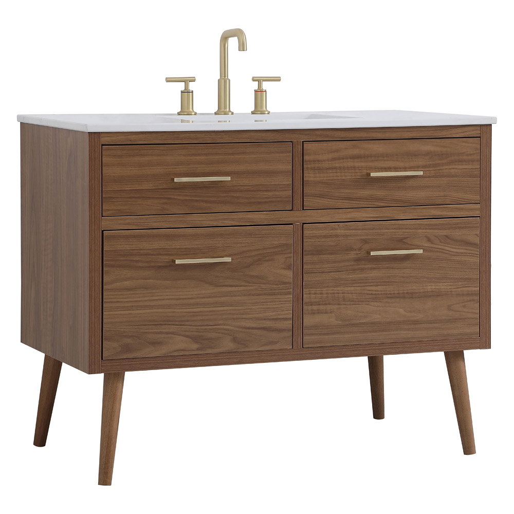 Elegant Bathroom Vanity - Walnut Brown (VF41042WB)