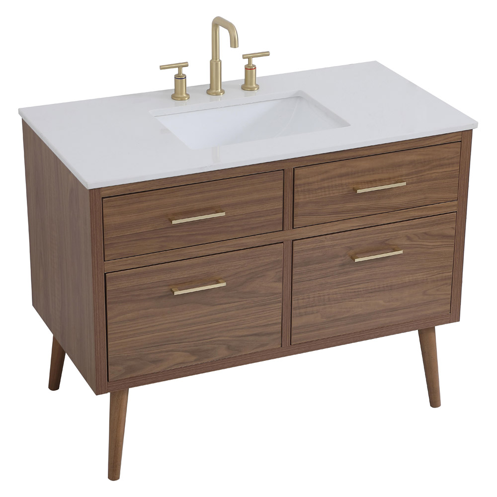 Elegant Bathroom Vanity - Walnut Brown (VF41042WB)