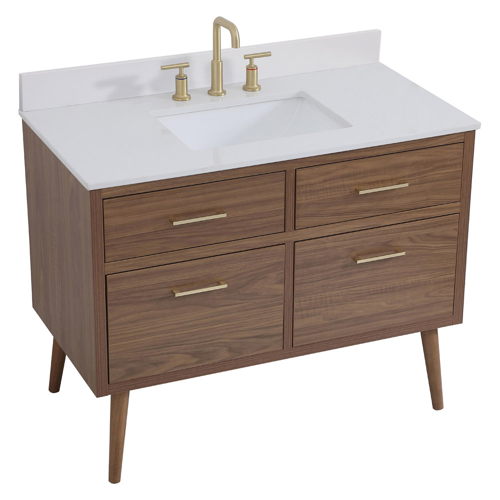 Elegant Bathroom Vanity - Walnut Brown (VF41042WB-BS)