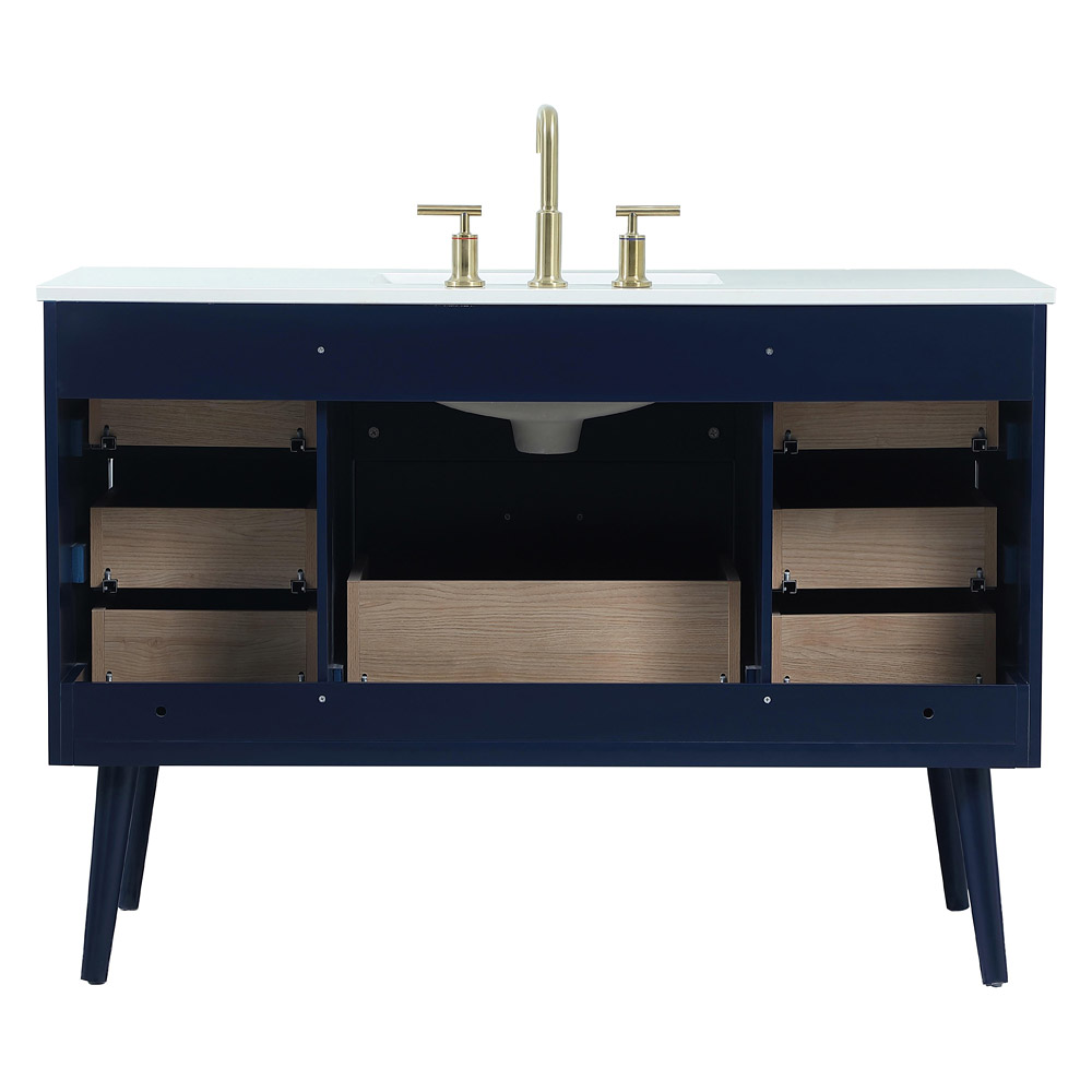 Elegant Bathroom Vanity - Blue (VF41048MBL)