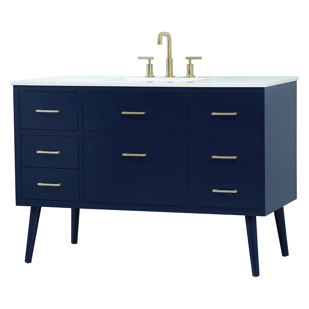 Elegant Bathroom Vanity - Blue (VF41048MBL)