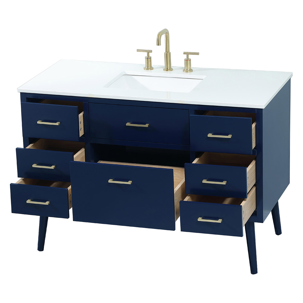 Elegant Bathroom Vanity - Blue (VF41048MBL)