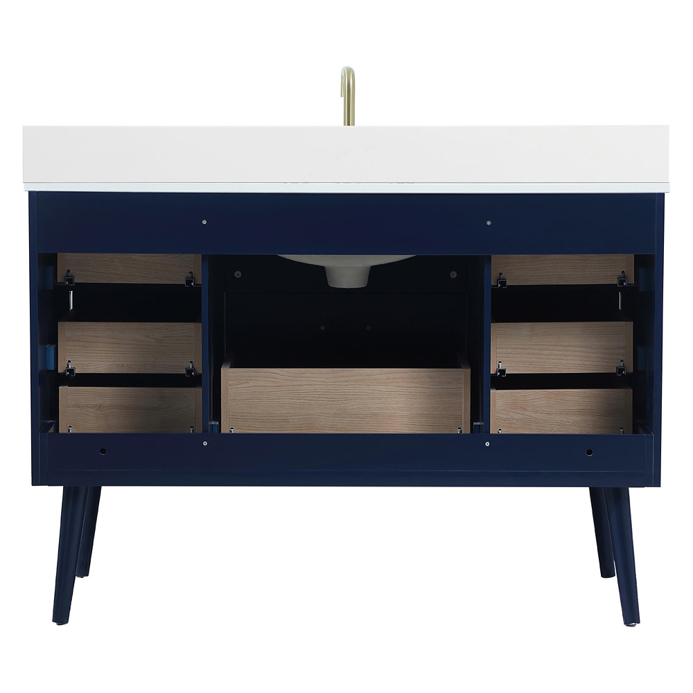 Elegant Bathroom Vanity - Blue (VF41048MBL-BS)