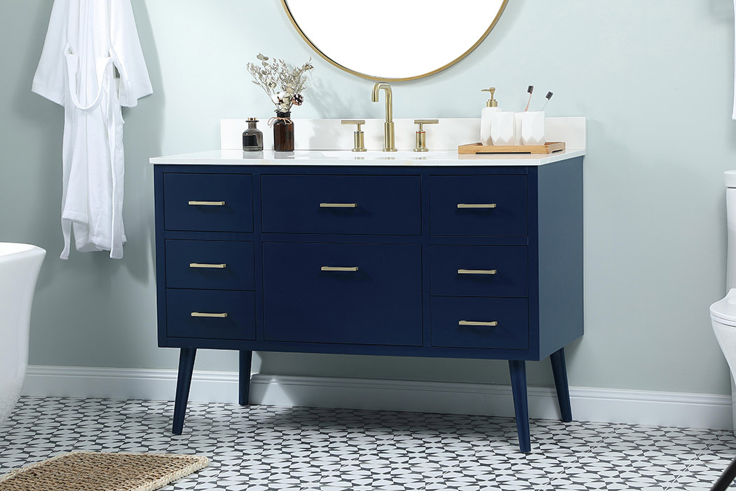 Elegant Bathroom Vanity - Blue (VF41048MBL-BS)