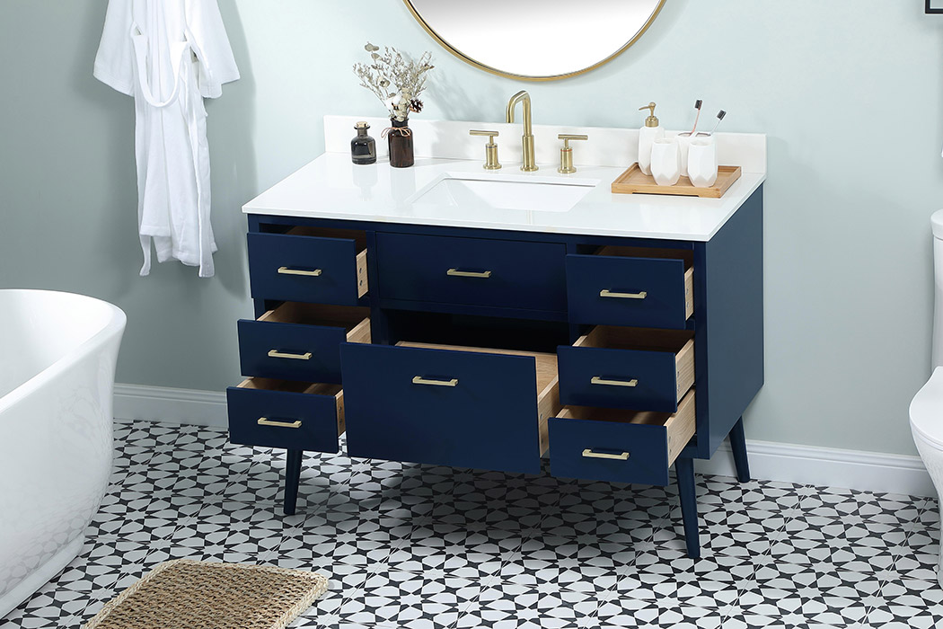 Elegant Bathroom Vanity - Blue (VF41048MBL-BS)