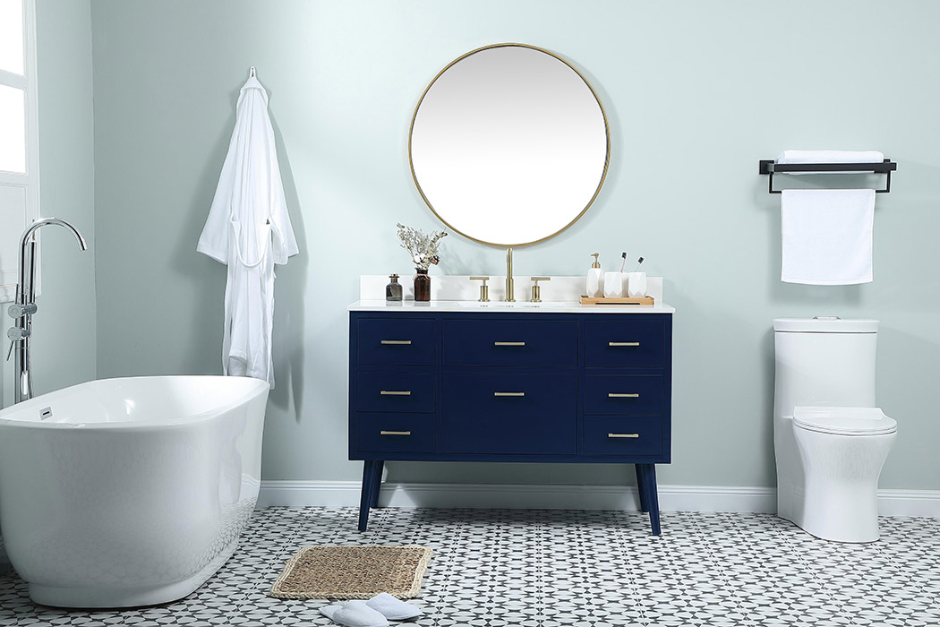 Elegant Bathroom Vanity - Blue (VF41048MBL-BS)