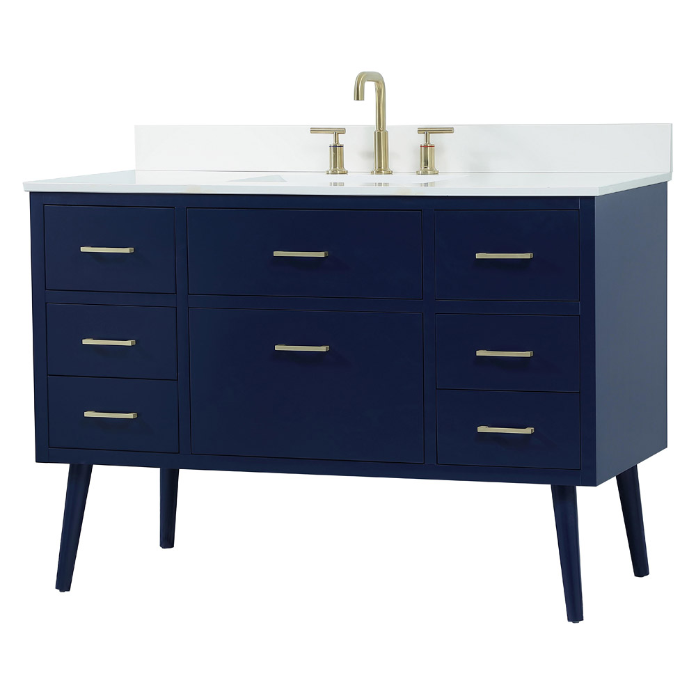 Elegant Bathroom Vanity - Blue (VF41048MBL-BS)