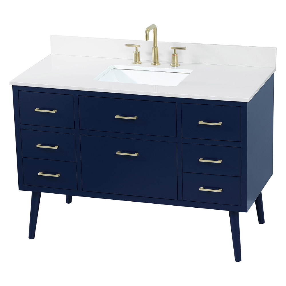 Elegant Bathroom Vanity - Blue (VF41048MBL-BS)