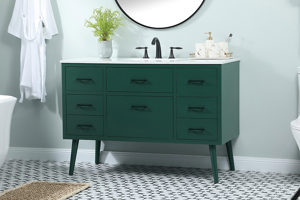 Elegant Bathroom Vanity - Green (VF41048MGN)