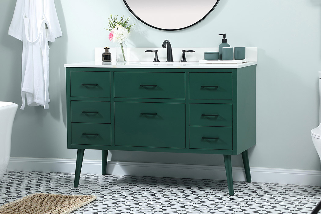 Elegant Bathroom Vanity - Green (VF41048MGN-BS)