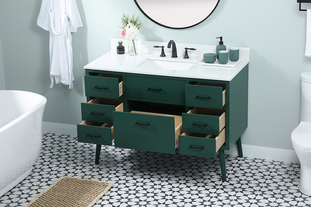 Elegant Bathroom Vanity - Green (VF41048MGN-BS)