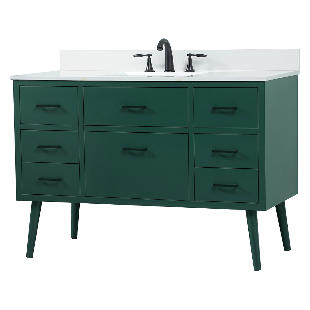 Elegant Bathroom Vanity - Green (VF41048MGN-BS)