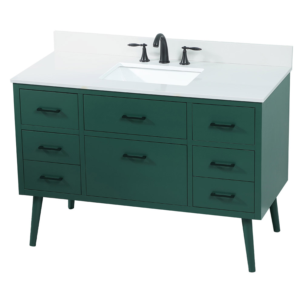 Elegant Bathroom Vanity - Green (VF41048MGN-BS)