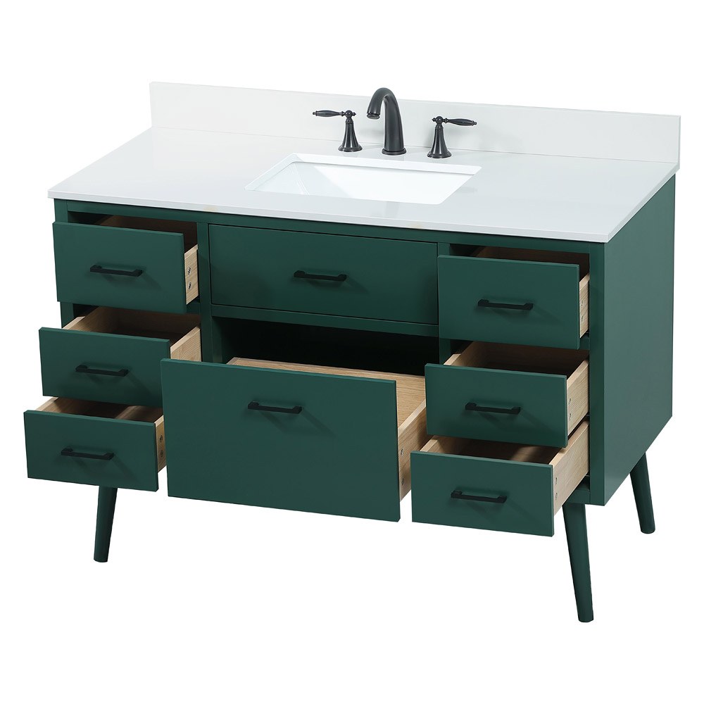 Elegant Bathroom Vanity - Green (VF41048MGN-BS)