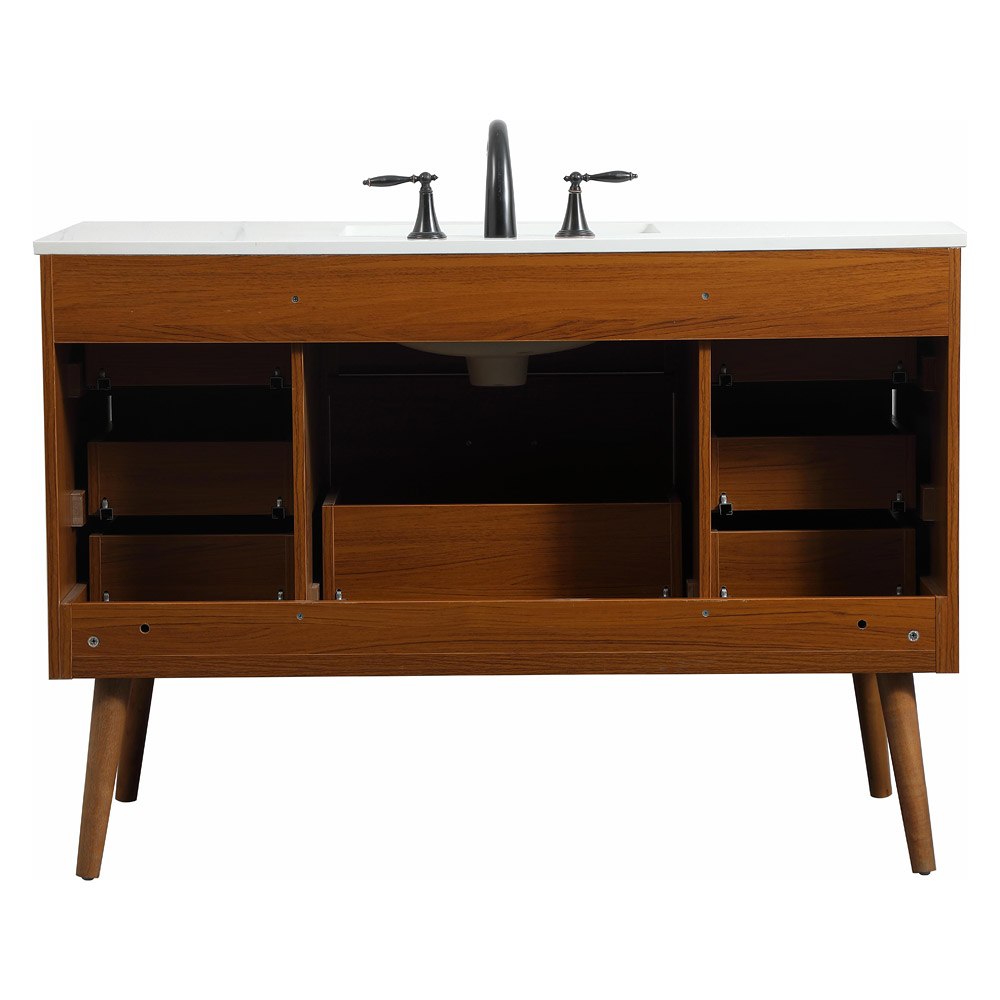 Elegant Bathroom Vanity - Teak (VF41048MTK)