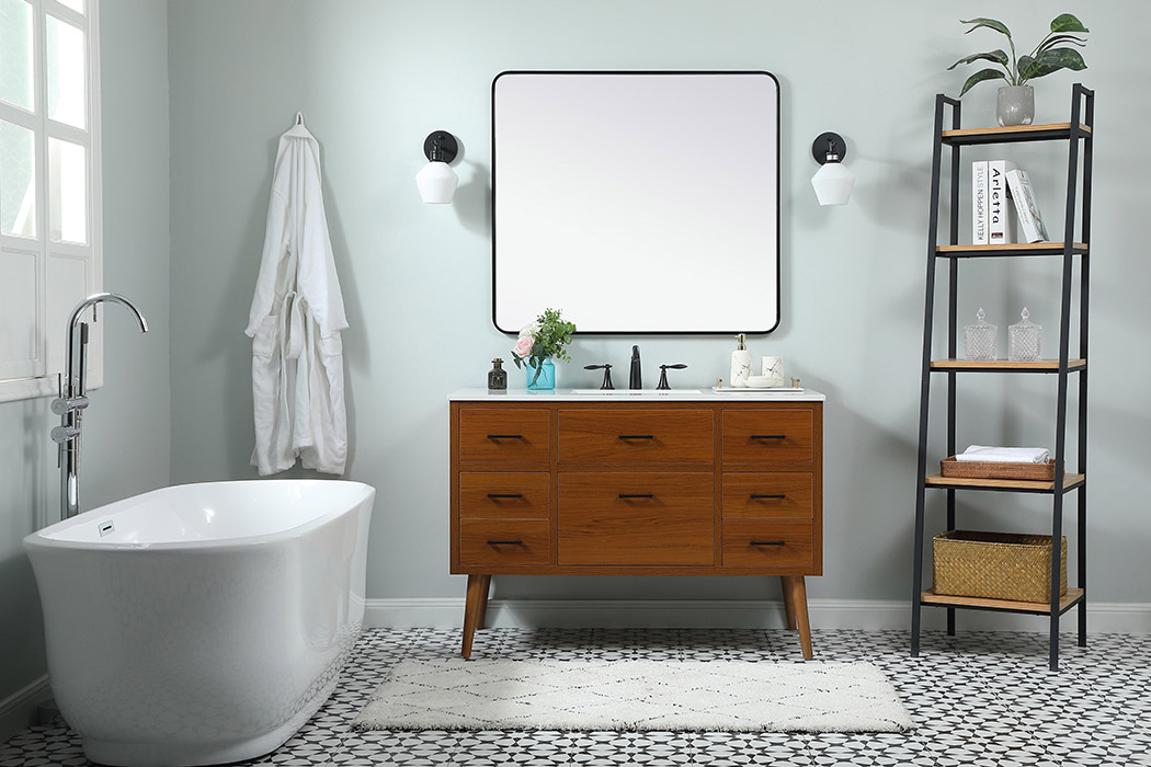 Elegant Bathroom Vanity - Teak (VF41048MTK)