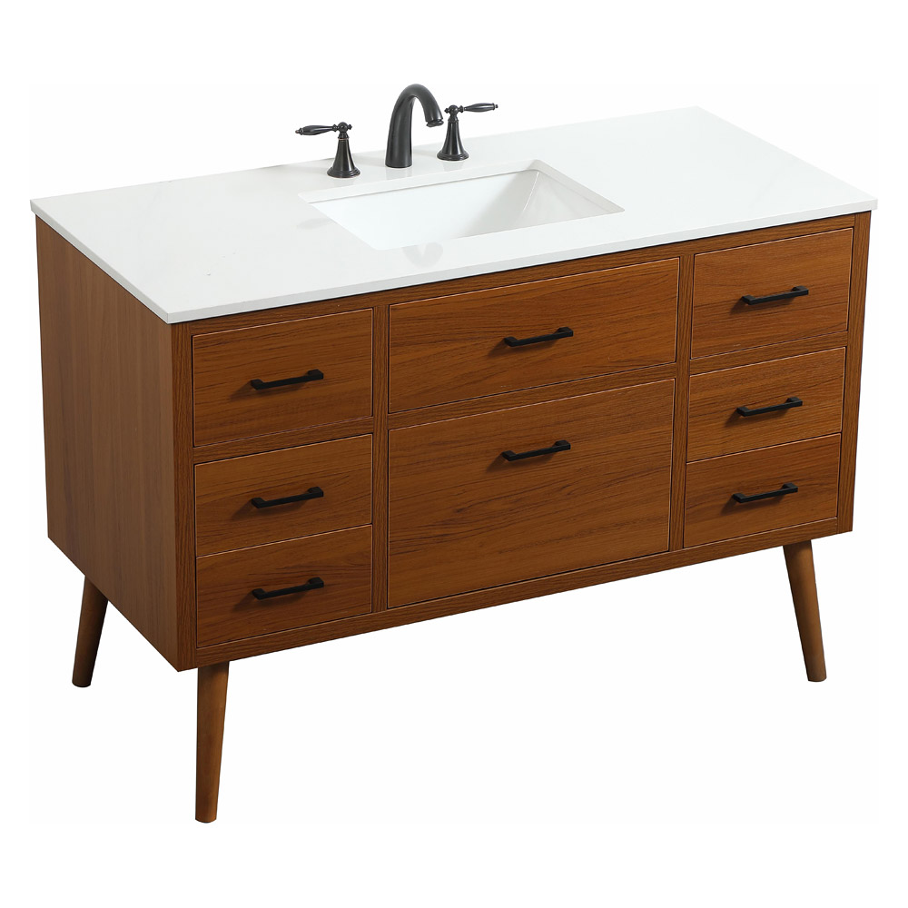 Elegant Bathroom Vanity - Teak (VF41048MTK)