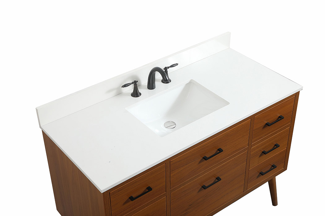 Elegant Bathroom Vanity - Teak (VF41048MTK-BS)