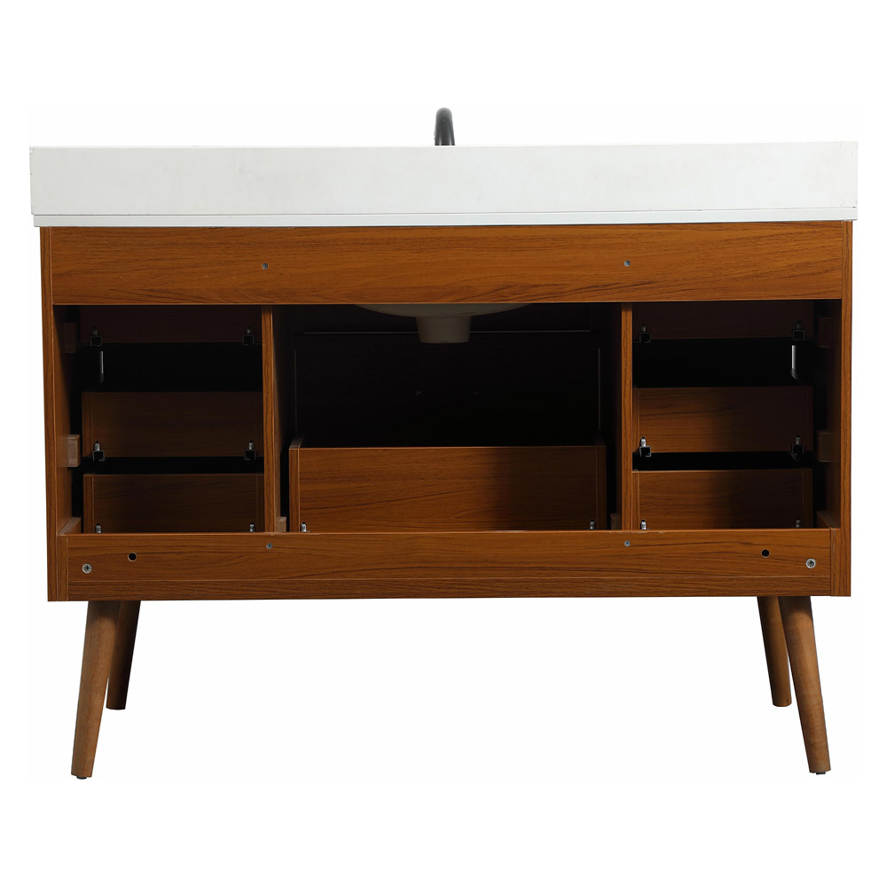 Elegant Bathroom Vanity - Teak (VF41048MTK-BS)