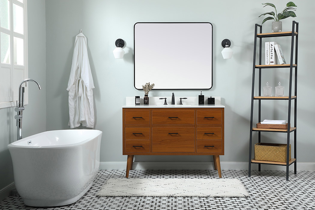 Elegant Bathroom Vanity - Teak (VF41048MTK-BS)