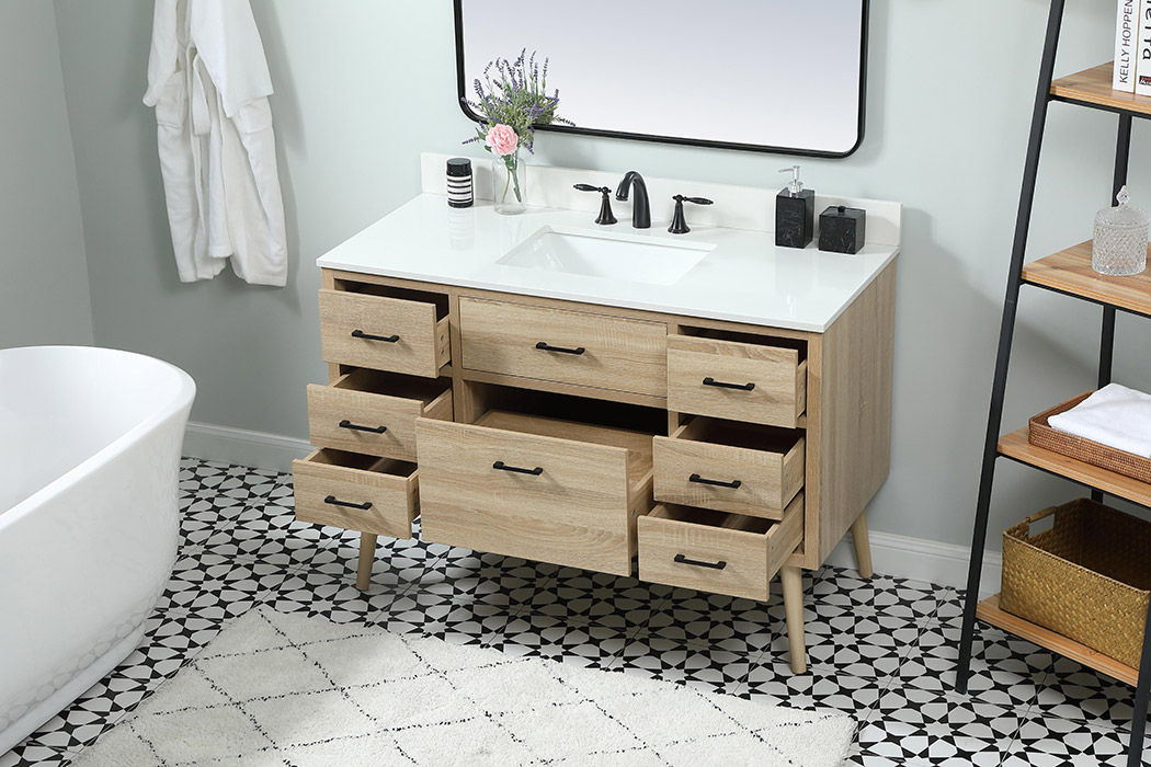 Elegant Bathroom Vanity - Mango Wood (VF41048MW-BS)