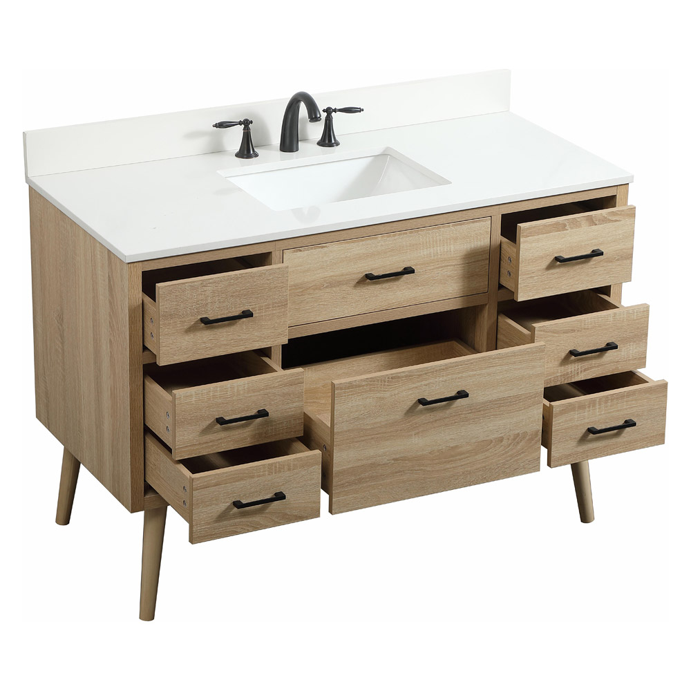 Elegant Bathroom Vanity - Mango Wood (VF41048MW-BS)