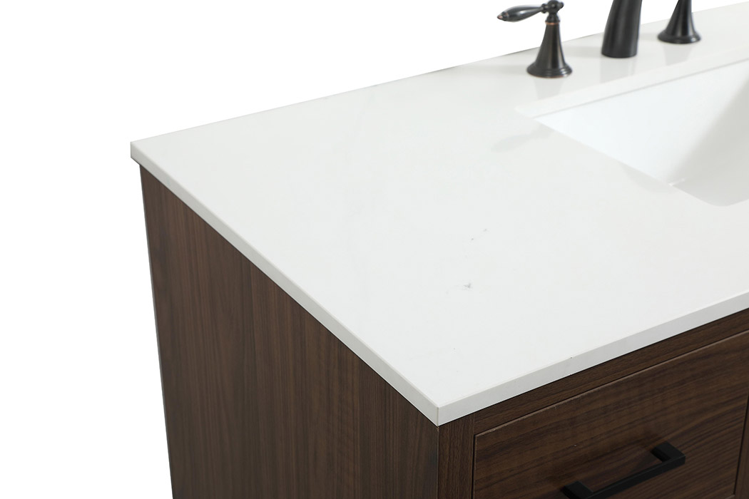 Elegant Bathroom Vanity - Walnut (VF41048MWT)