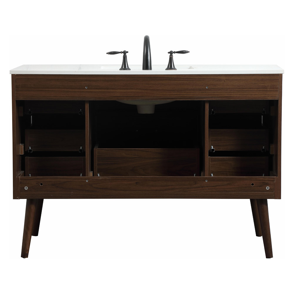 Elegant Bathroom Vanity - Walnut (VF41048MWT)