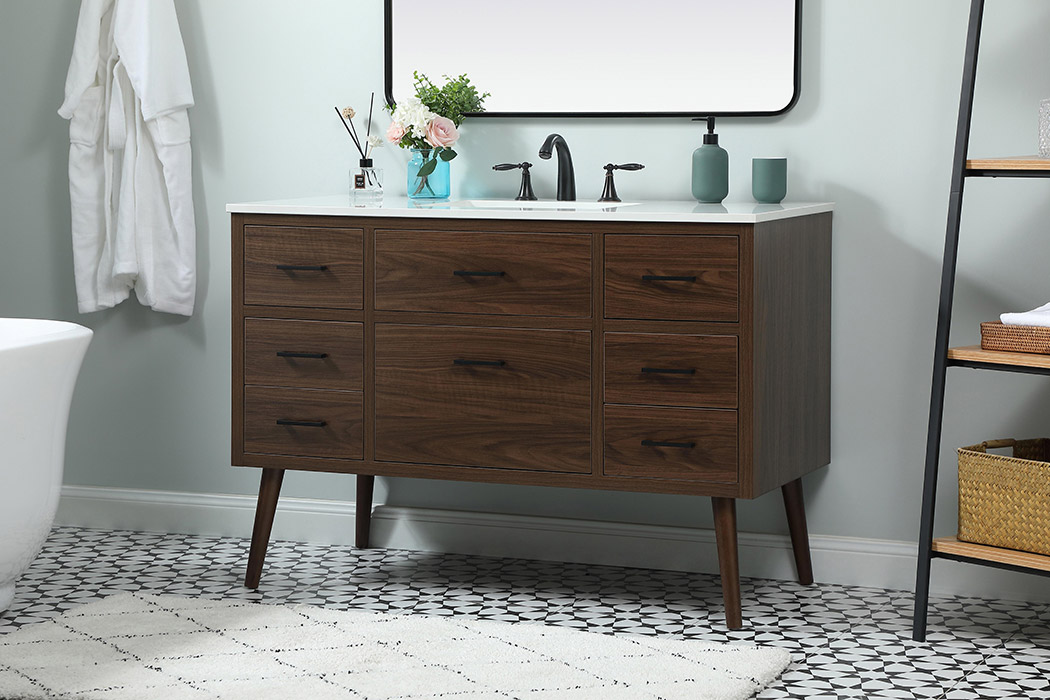 Elegant Bathroom Vanity - Walnut (VF41048MWT)