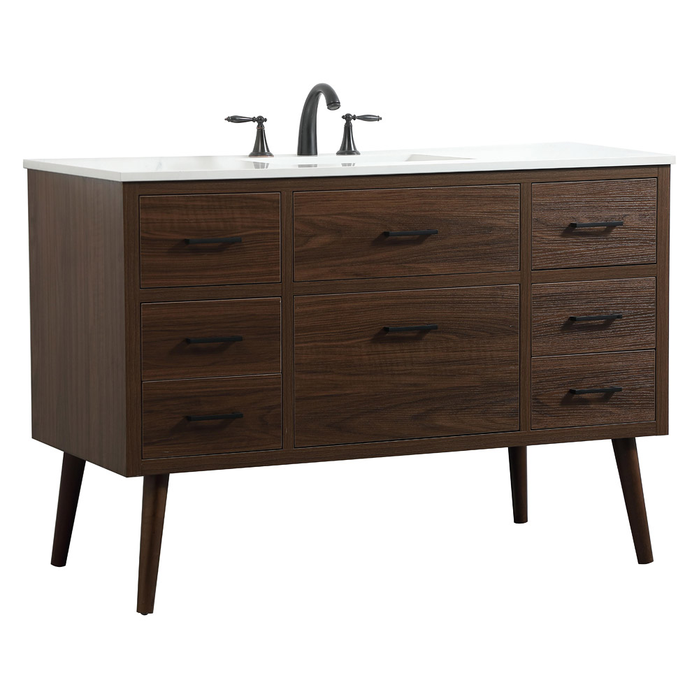 Elegant Bathroom Vanity - Walnut (VF41048MWT)