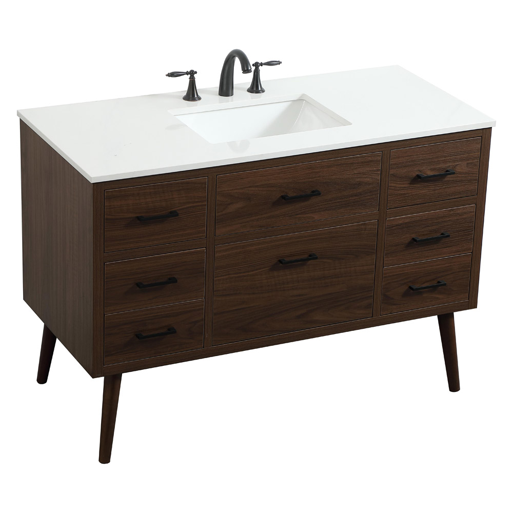 Elegant Bathroom Vanity - Walnut (VF41048MWT)