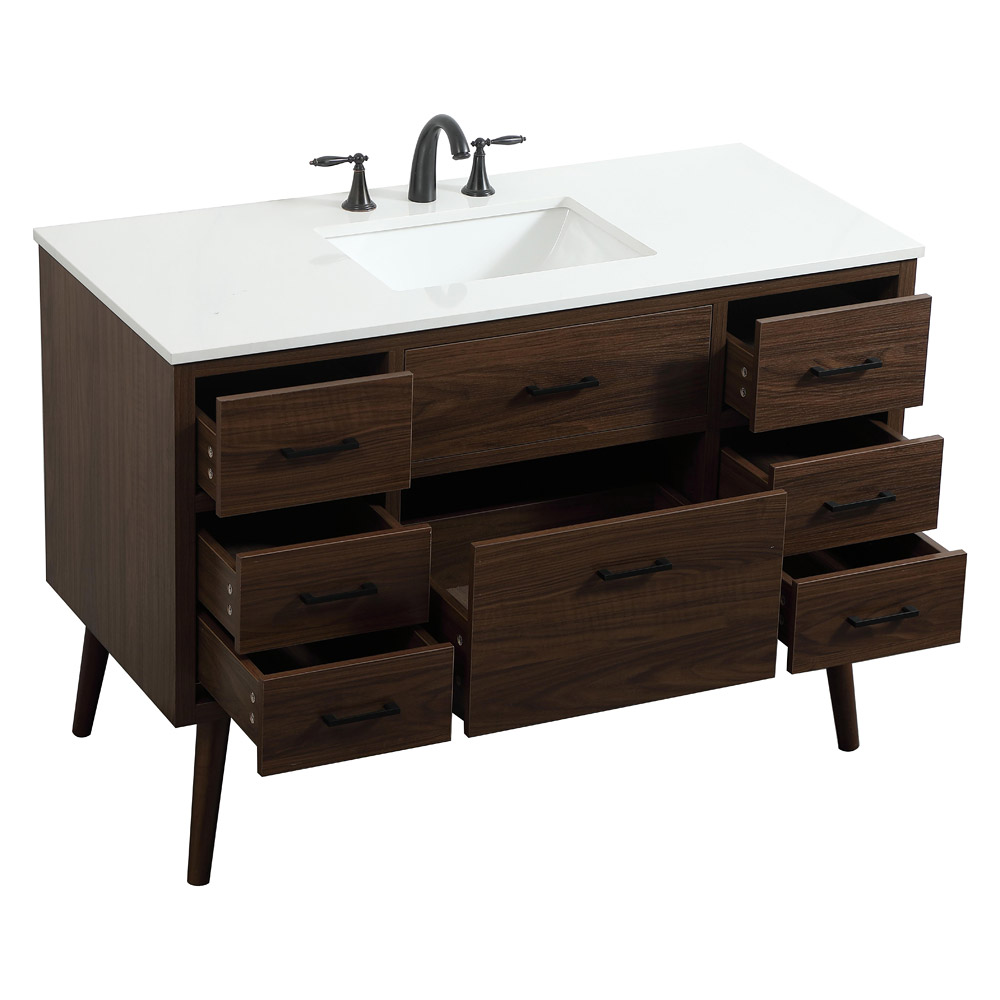 Elegant Bathroom Vanity - Walnut (VF41048MWT)