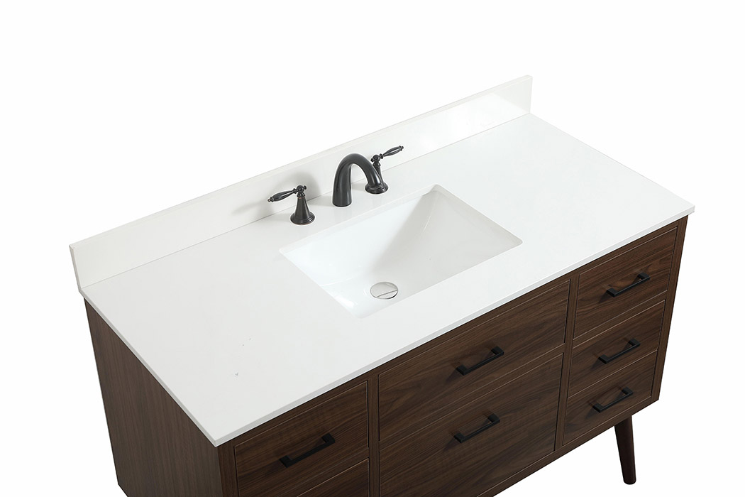 Elegant Bathroom Vanity - Walnut (VF41048MWT-BS)