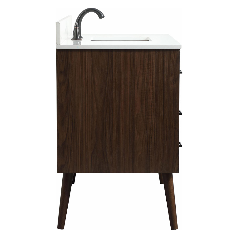 Elegant Bathroom Vanity - Walnut (VF41048MWT-BS)