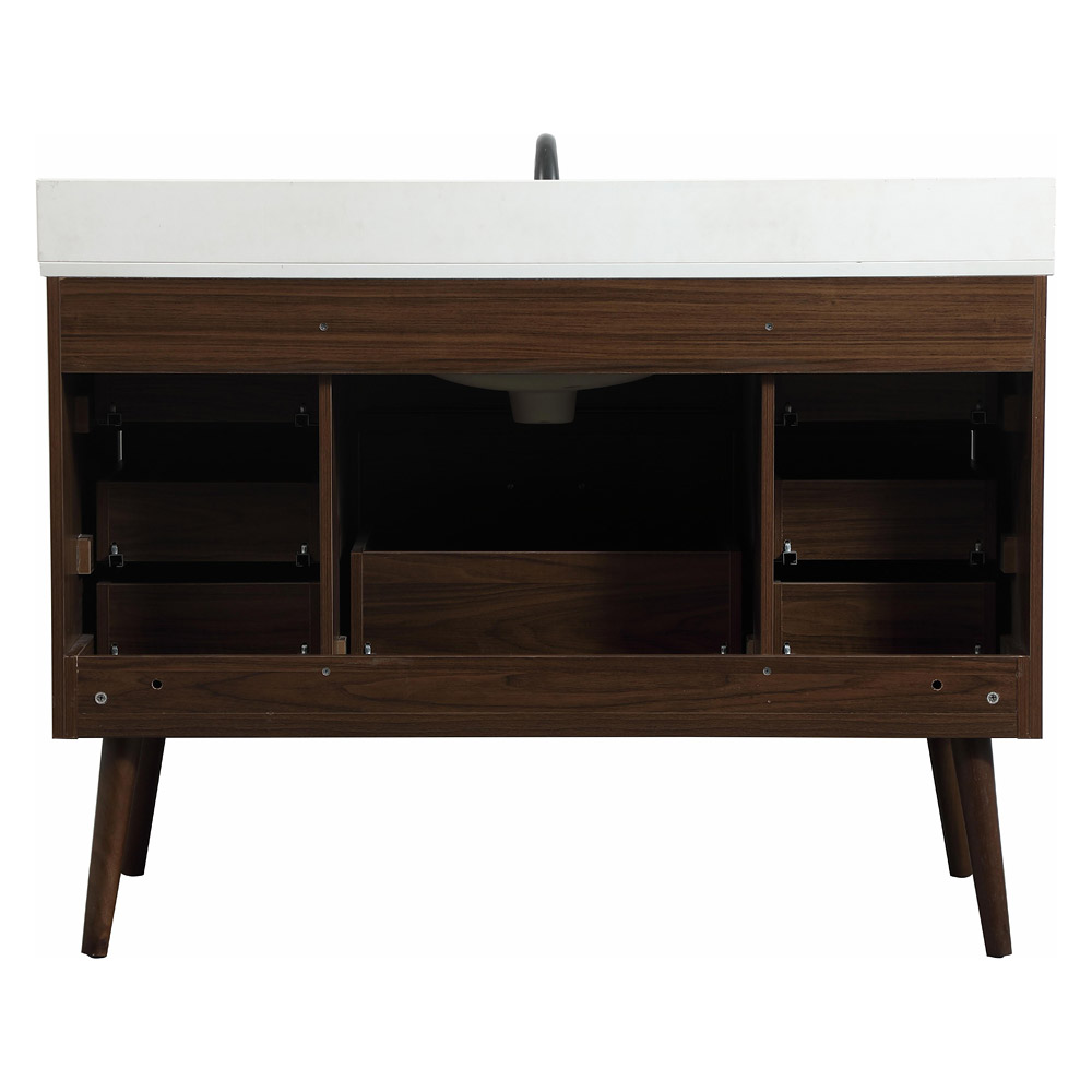 Elegant Bathroom Vanity - Walnut (VF41048MWT-BS)