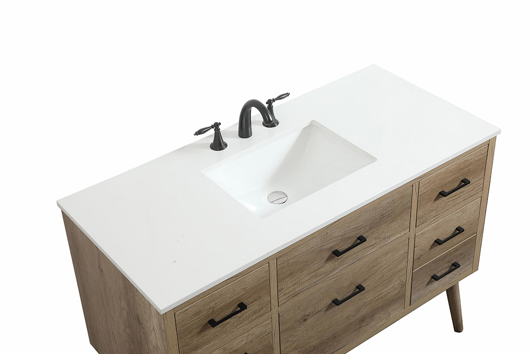 Elegant Bathroom Vanity - Natural Oak (VF41048NT)