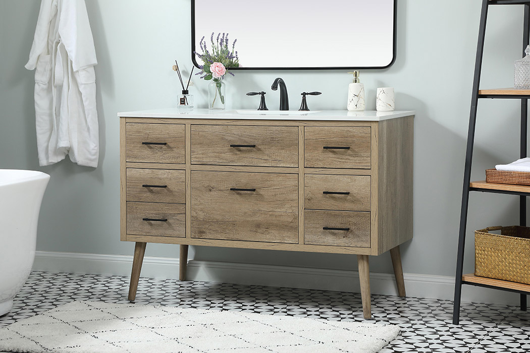 Elegant Bathroom Vanity - Natural Oak (VF41048NT)