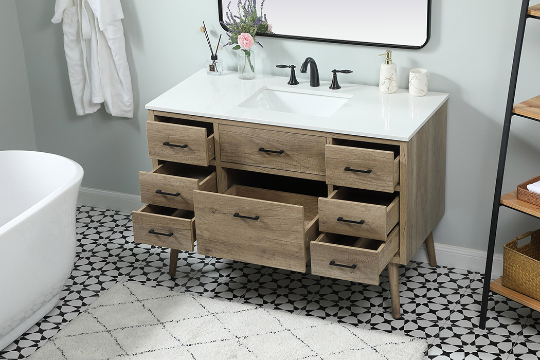 Elegant Bathroom Vanity - Natural Oak (VF41048NT)