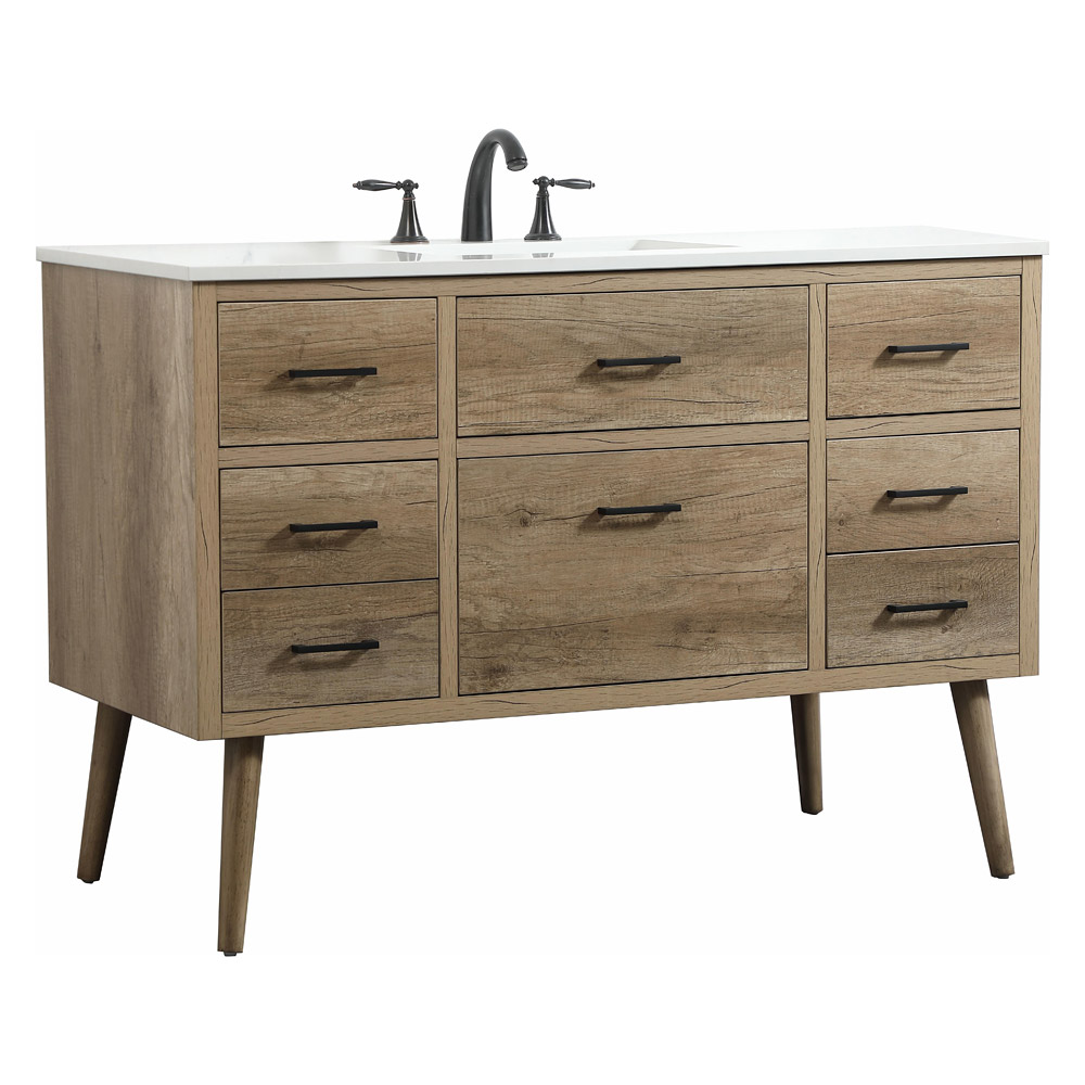 Elegant Bathroom Vanity - Natural Oak (VF41048NT)