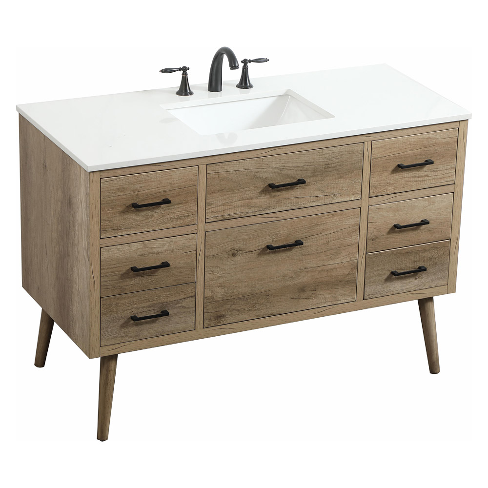 Elegant Bathroom Vanity - Natural Oak (VF41048NT)