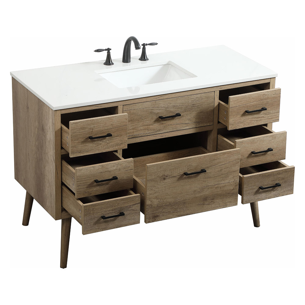 Elegant Bathroom Vanity - Natural Oak (VF41048NT)