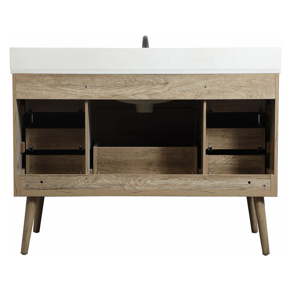 Elegant Bathroom Vanity - Natural Oak (VF41048NT-BS)