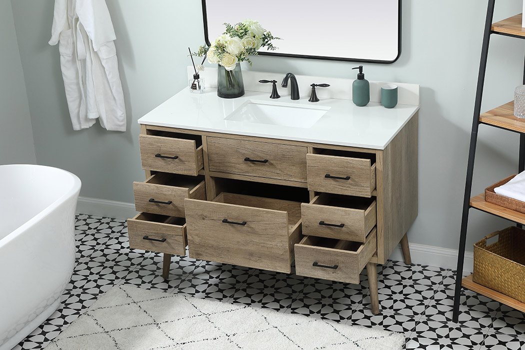 Elegant Bathroom Vanity - Natural Oak (VF41048NT-BS)