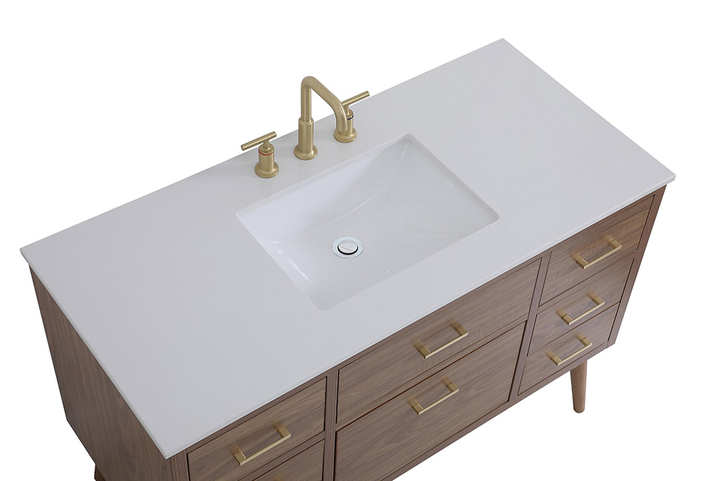 Elegant Bathroom Vanity - Walnut Brown (VF41048WB)