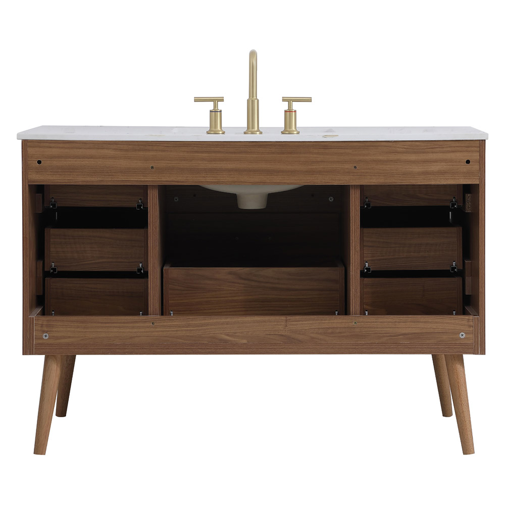 Elegant Bathroom Vanity - Walnut Brown (VF41048WB)