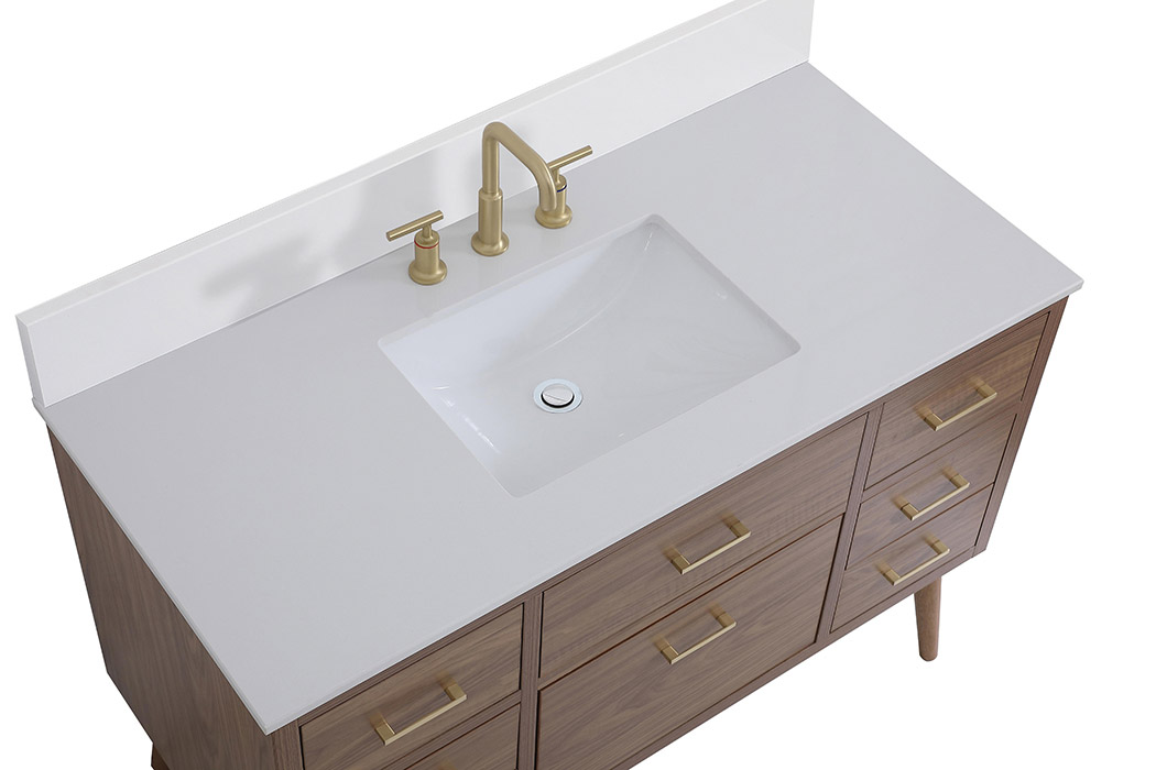 Elegant Bathroom Vanity - Walnut Brown (VF41048WB-BS)