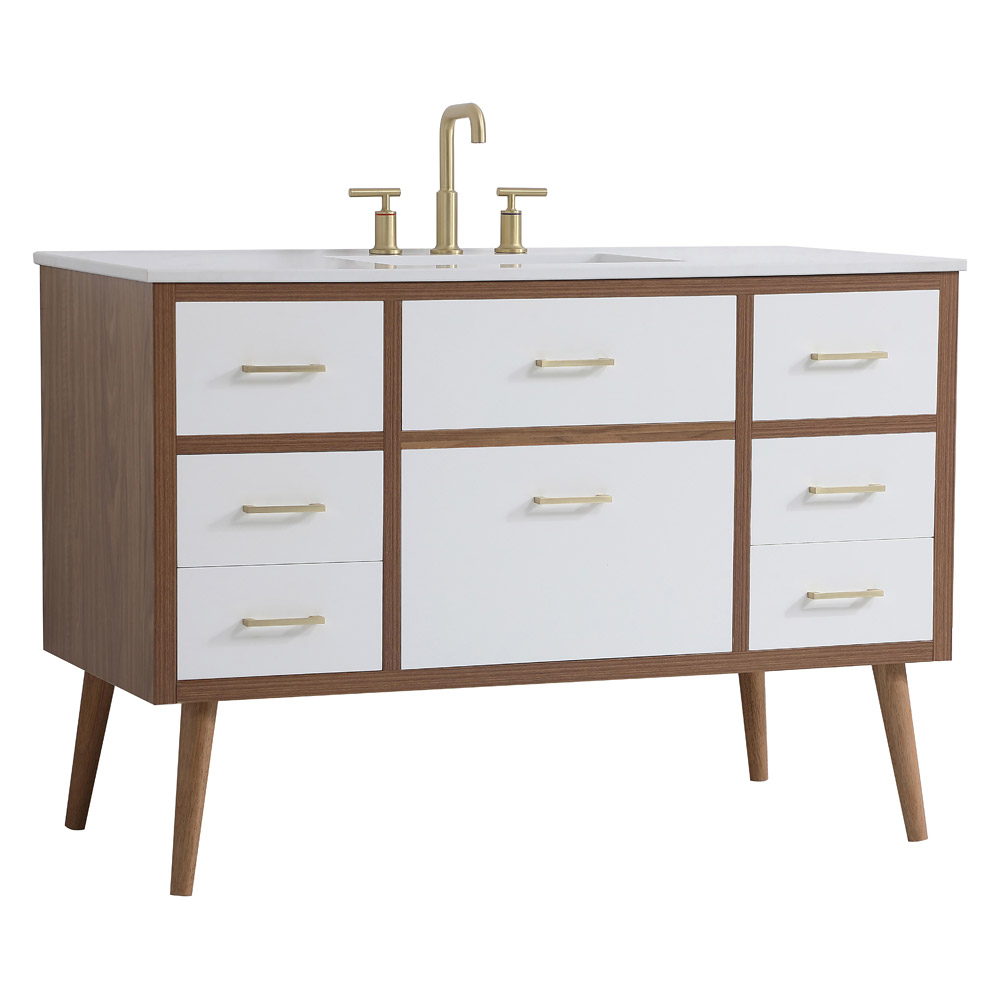 Elegant Bathroom Vanity - White (VF41048WH)