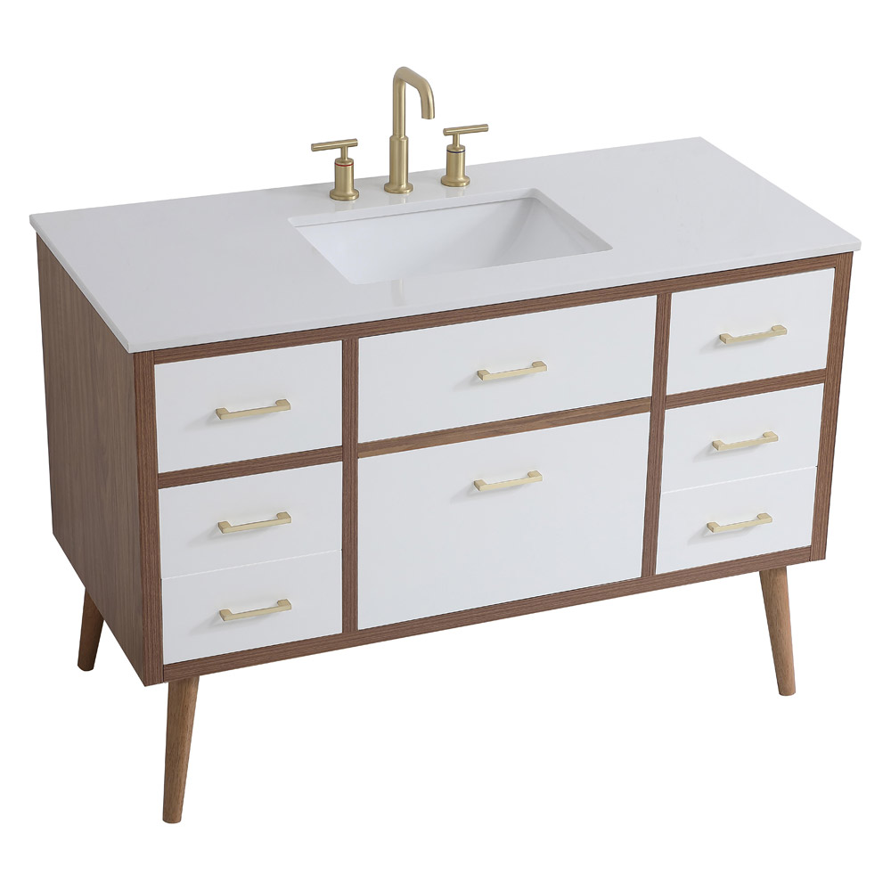 Elegant Bathroom Vanity - White (VF41048WH)