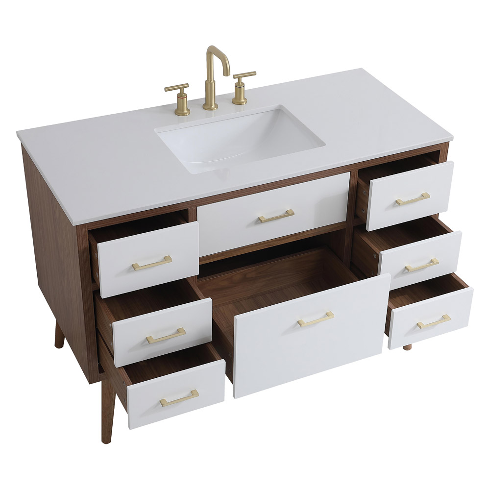 Elegant Bathroom Vanity - White (VF41048WH)